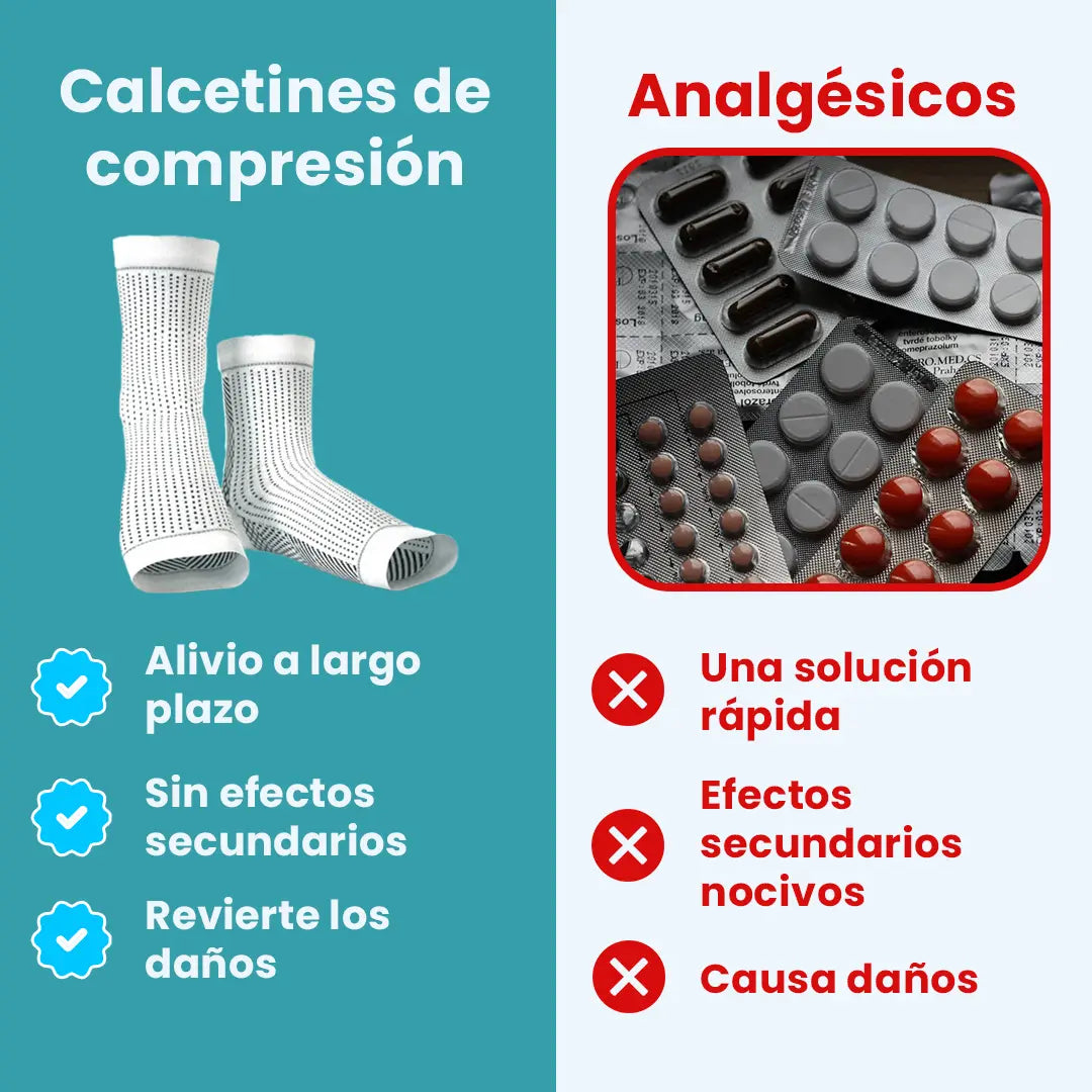 Calcetines de compresión - Alivia la neuropatía y el dolor en los pies
