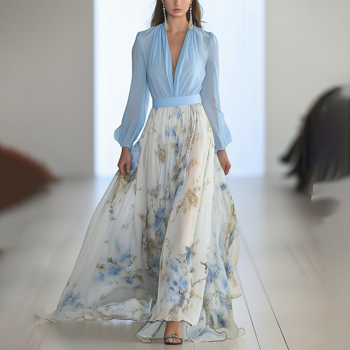 Fiorella | Elegante Vestido Maxi con Estampado Floral