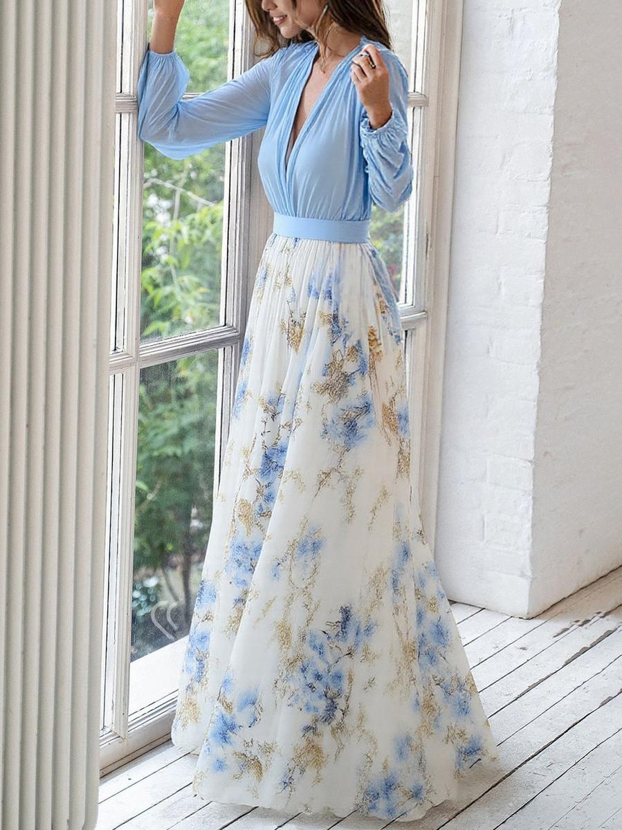 Fiorella | Elegante Vestido Maxi con Estampado Floral
