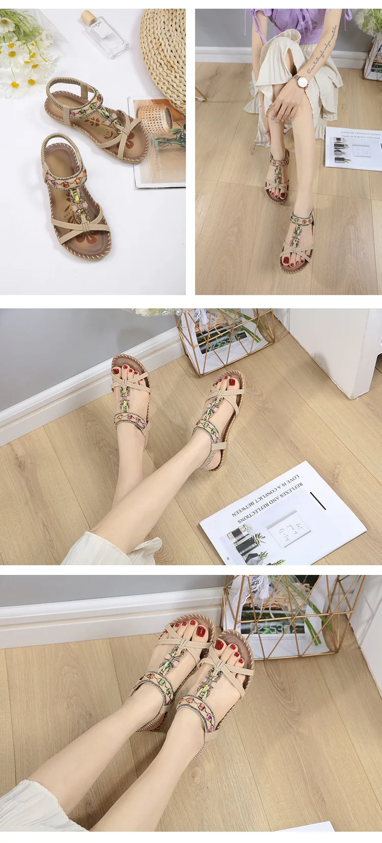 Sandalias Étnicas "Brisa Tribal"