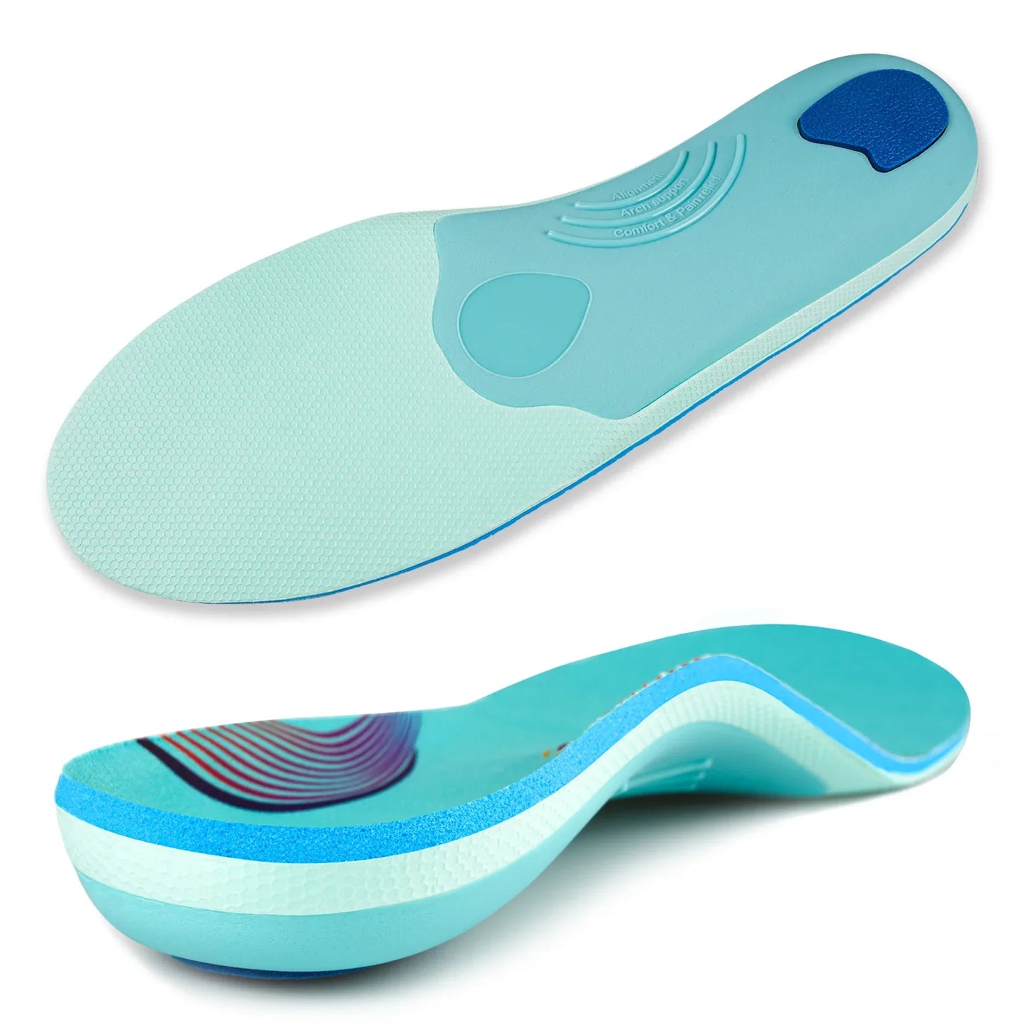 Plantillas ortopédicas con soporte para arco de plantilla para pies planos, plantillas ortopédicas para dolor en el talón para fascitis Plantar para hombres y mujeres, insertos para zapatos para zapatillas