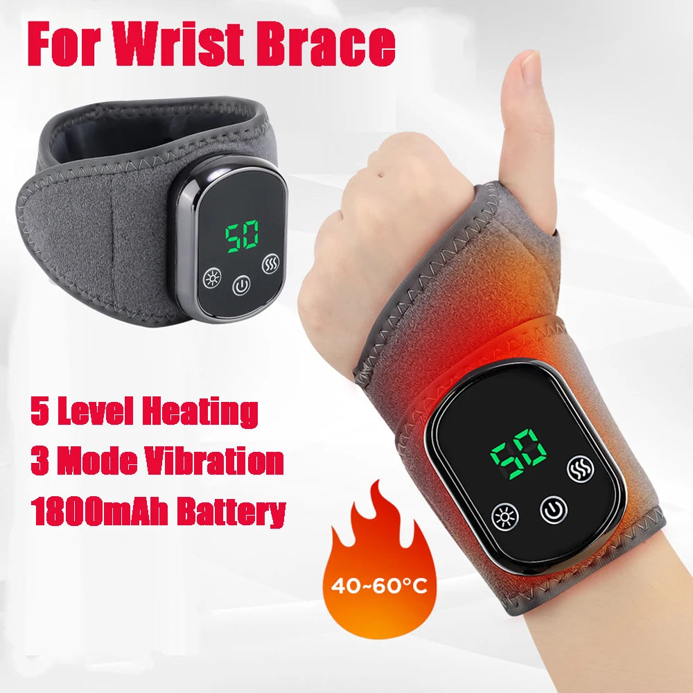 Cinturón de masaje de tobillo con calefacción, compresa caliente eléctrica, masaje por vibración, mano, muñeca y pie, banda protectora de tobillo, envoltura carpiana, soporte