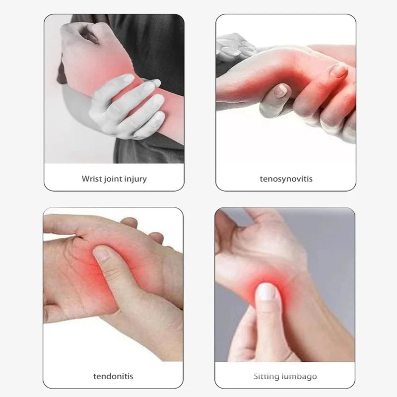 Almohadilla vibratoria calefactora para muñeca, masajeador de muñeca calentado de 3 niveles de calor, terapia caliente para alivio del túnel carpiano, tendinitis, almohadilla de soporte para muñeca