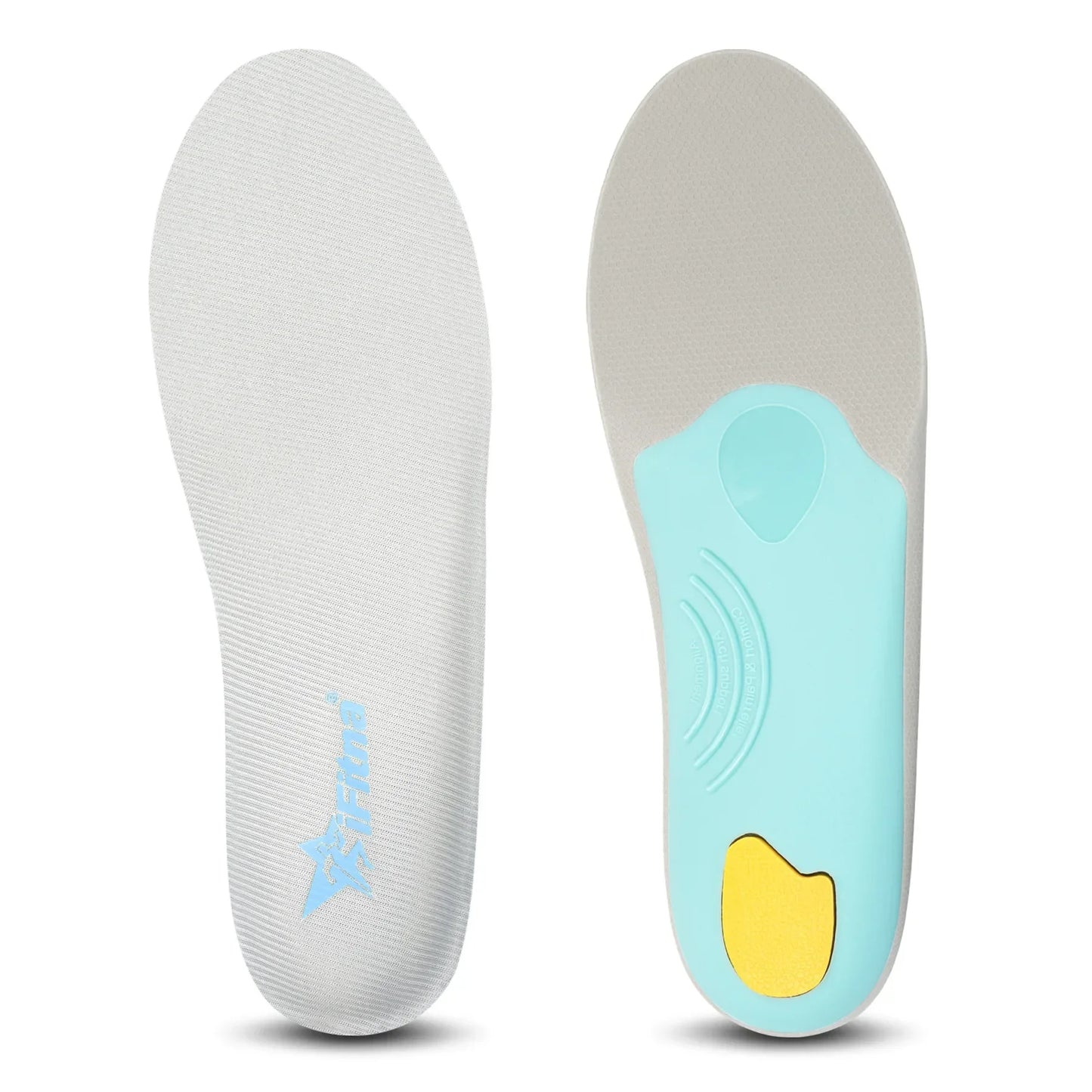 Plantillas ortopédicas con soporte para arco de plantilla para pies planos, plantillas ortopédicas para dolor en el talón para fascitis Plantar para hombres y mujeres, insertos para zapatos para zapatillas