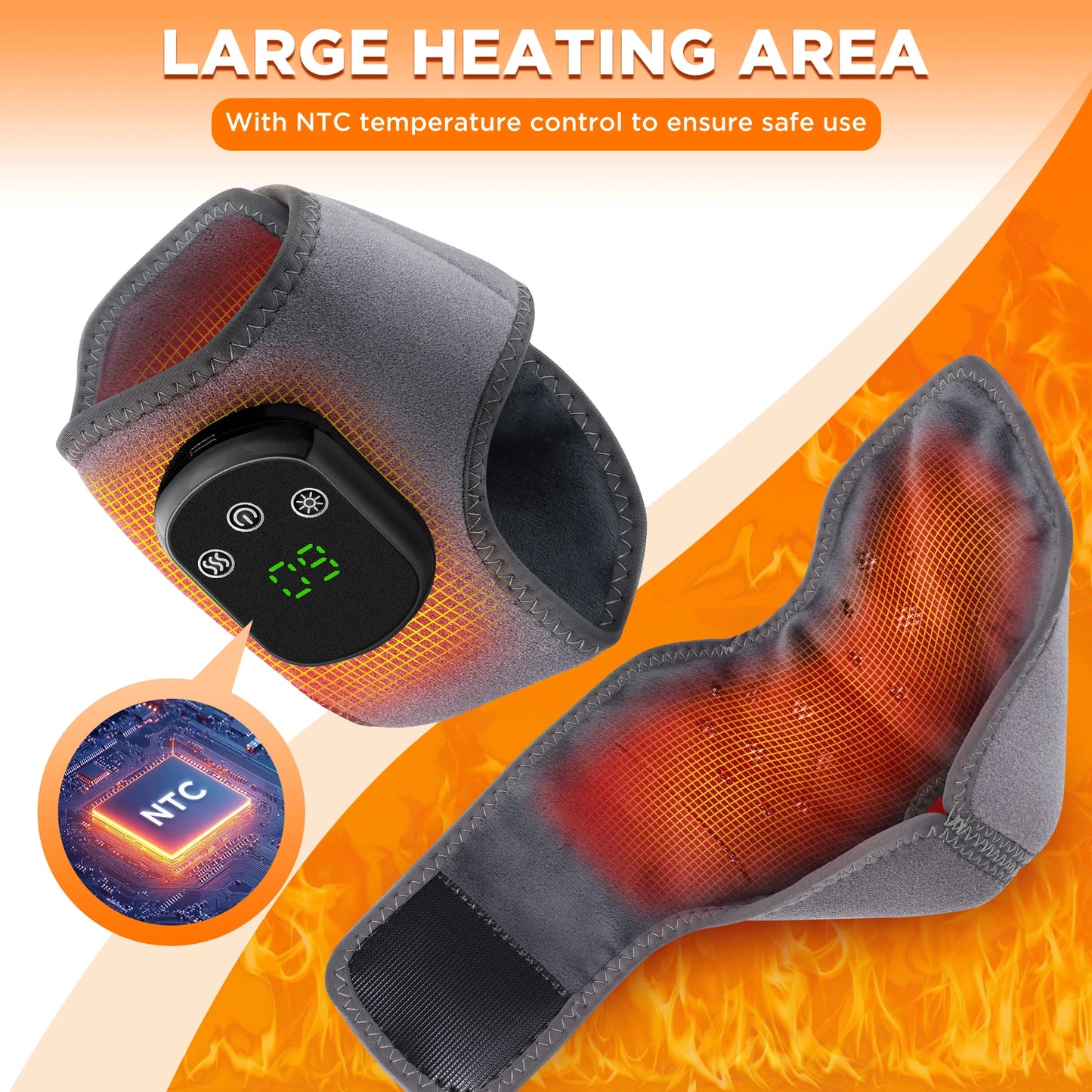 Cinturón de masaje de tobillo con calefacción, compresa caliente eléctrica, masaje por vibración, mano, muñeca y pie, banda protectora de tobillo, envoltura carpiana, soporte