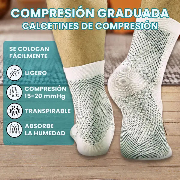 Calcetines de compresión - Alivia la neuropatía y el dolor en los pies