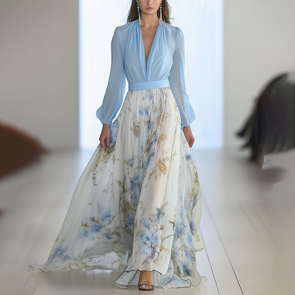 Fiorella | Elegante Vestido Maxi con Estampado Floral