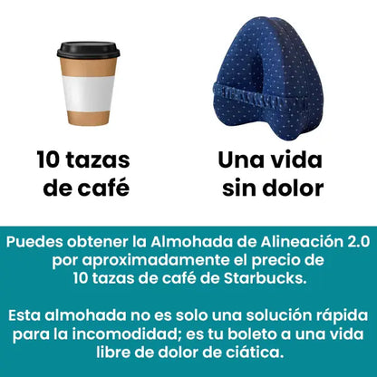 Almohada de Alineación novoiz azul - Alivia el dolor de cadera y ciática