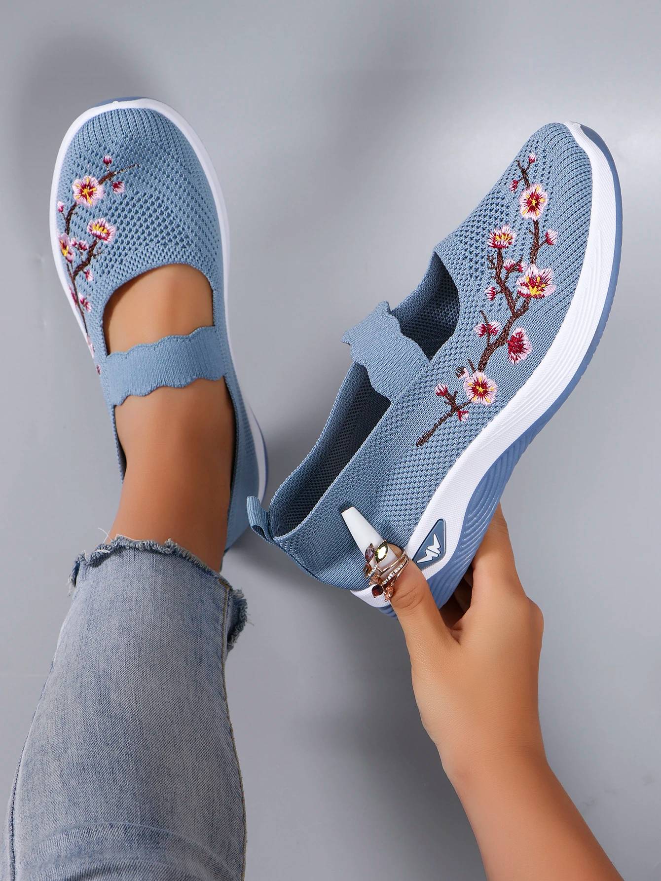 Zapatillas Knit Florales "Summer Fit"