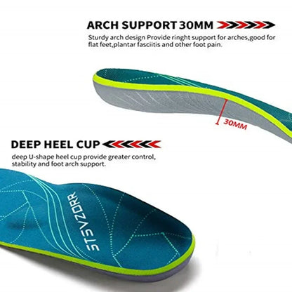 Plantillas ortopédicas con soporte para arco de plantilla para pies planos, plantillas ortopédicas para dolor en el talón para fascitis Plantar para hombres y mujeres, insertos para zapatos para zapatillas