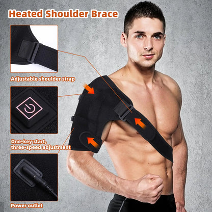 Almohadillas térmicas ajustables para hombros con cinturón de extensión para aliviar el dolor de la deslocación de hombros congelada